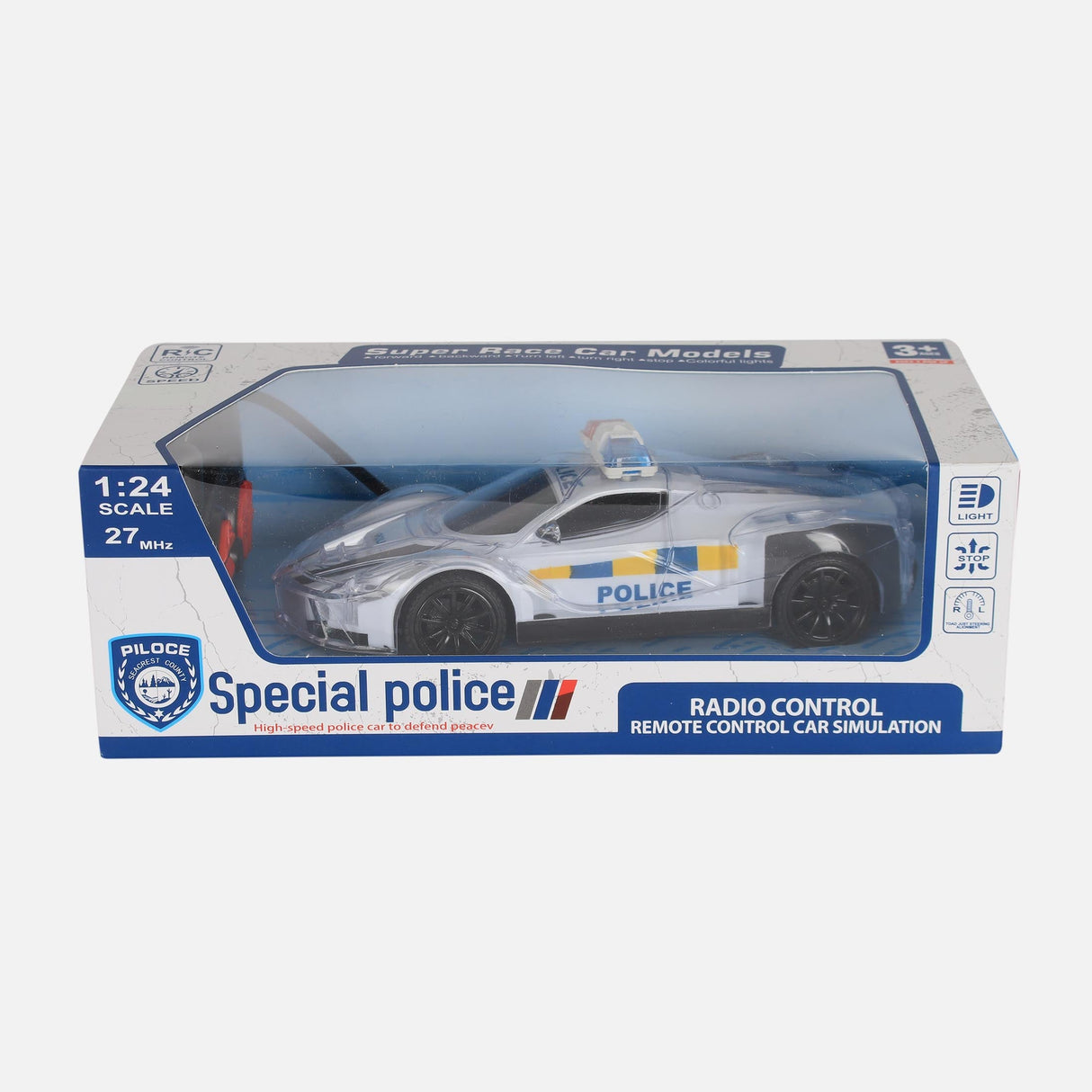 FOUR-WAY LIGHTS REMOTE CONTROL POLICE CAR
