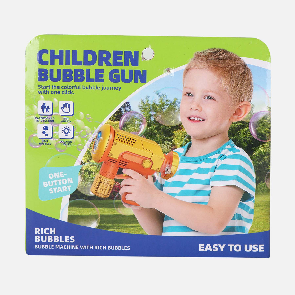 10 HOLE BUBBLE GUN WITH LIGHT