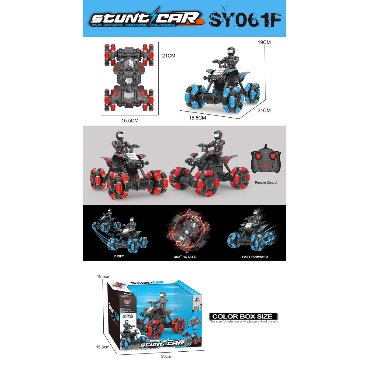 DRIFT CLIMBING MOTORCYCLE STUNT CAR 1:18