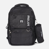 JUNIOR MELON SCHOOL BACKPACK +LONG SHAPE PENCIL CASE (30*45*18CM)