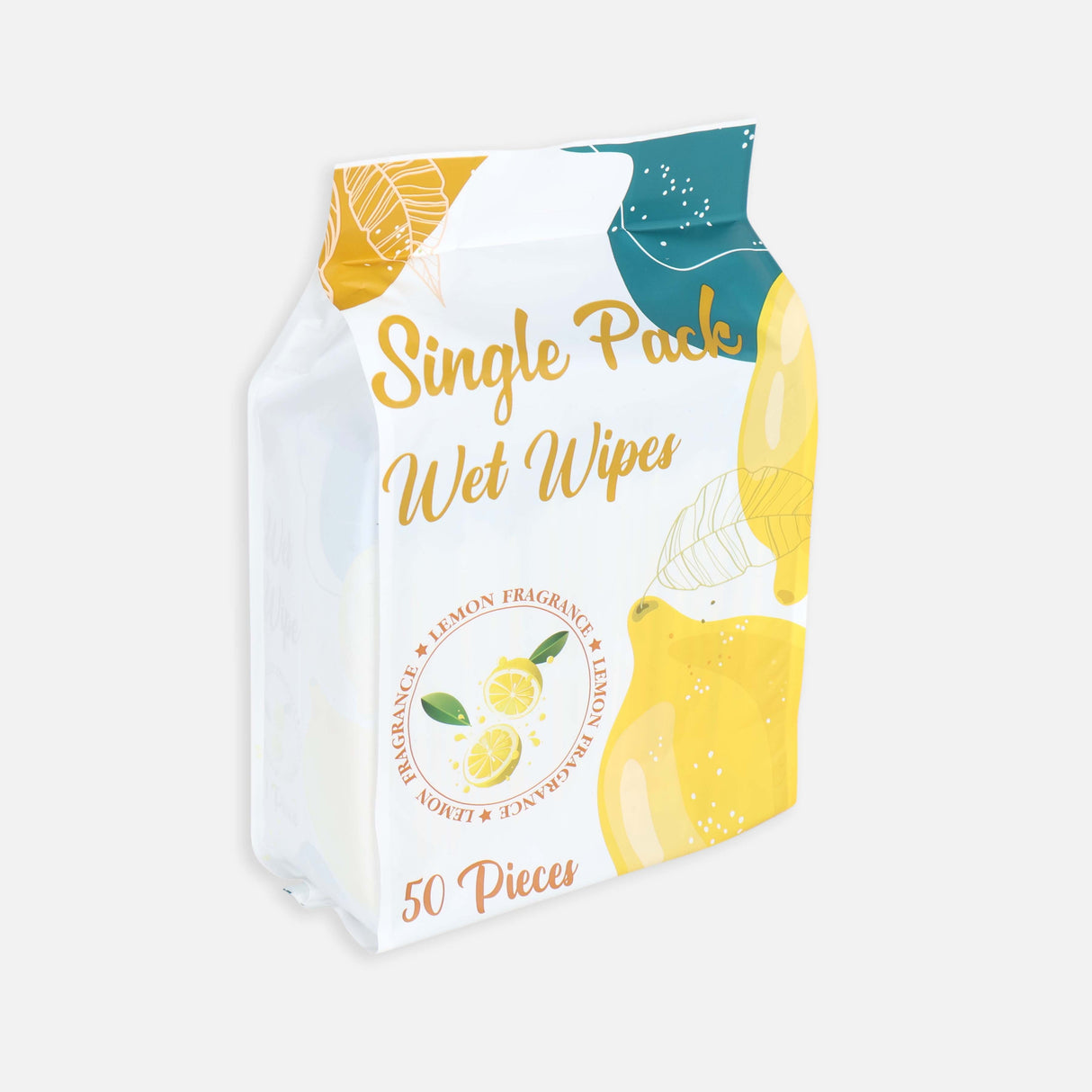 PLAIN EMBOSSING LEMON WET WIPES (50PCS-BAG,40PCS-CTN) (15X20 CM)