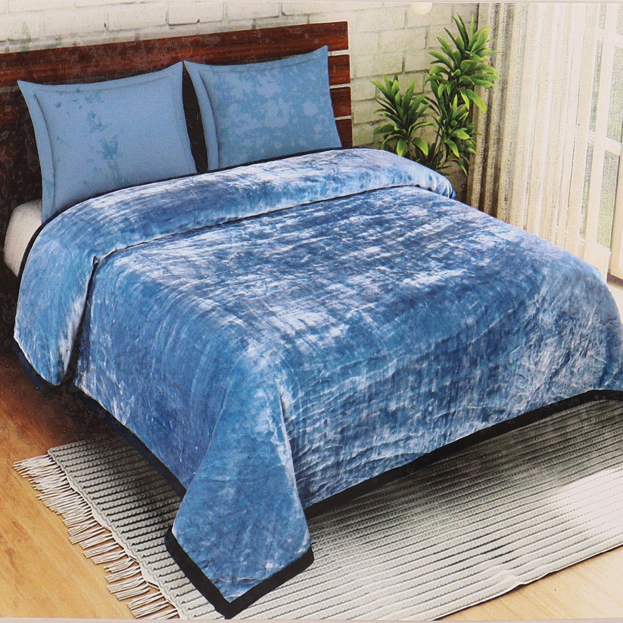 Solid Semi Cloudy Blanket Single Ply
