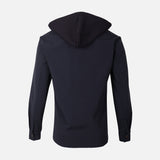 MEN HOODED LONG SLEEVE SHIRT WITH COLLAR