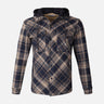 MEN HOODED LONG SLEEVE SHIRT WITH COLLAR