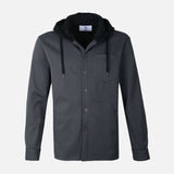 MEN LONG SLEEVE SHIRT WITH HOOD