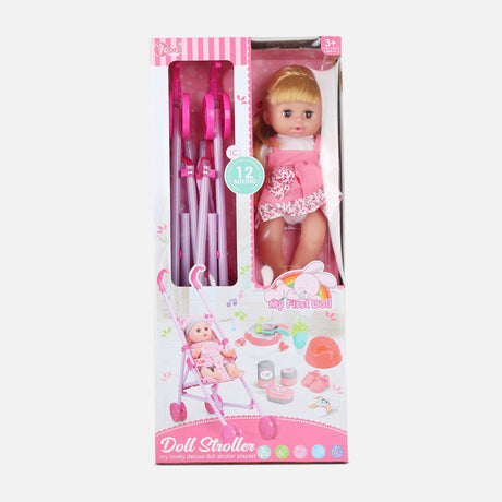DOLL TOY SET WITH SOUND 14 INCH