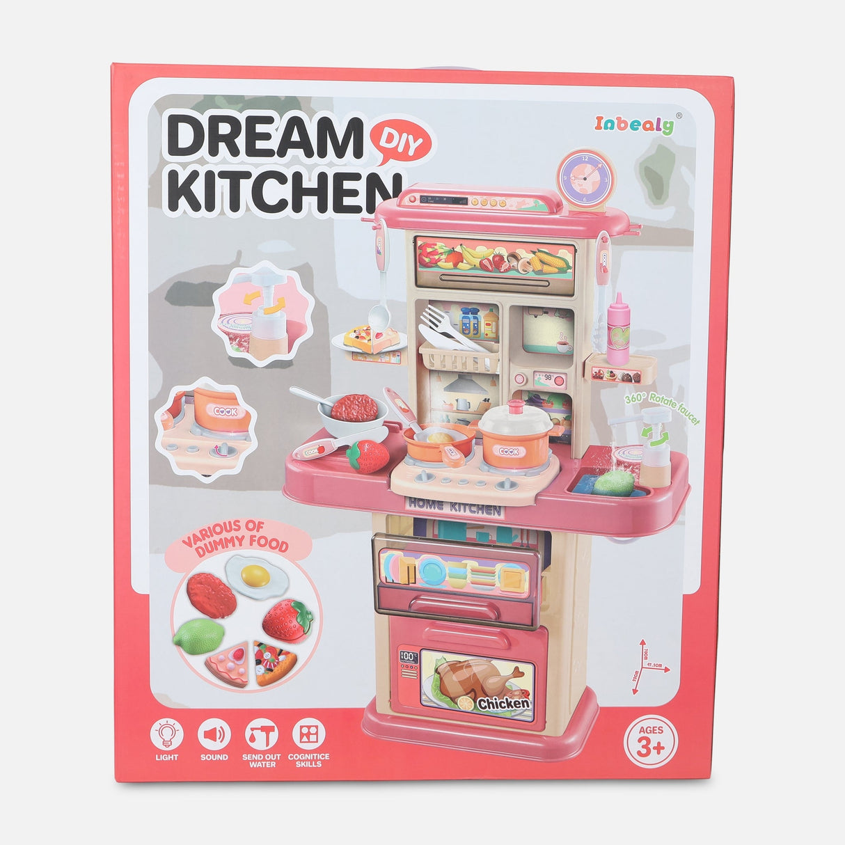 KITCHEN SET WITH LIGHT AND SOUND TOY