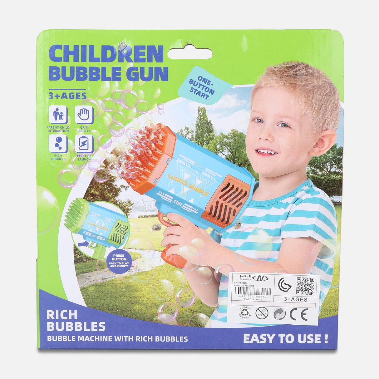 69 HOLES BUBBLE BLASTER WITH TRAY TOY