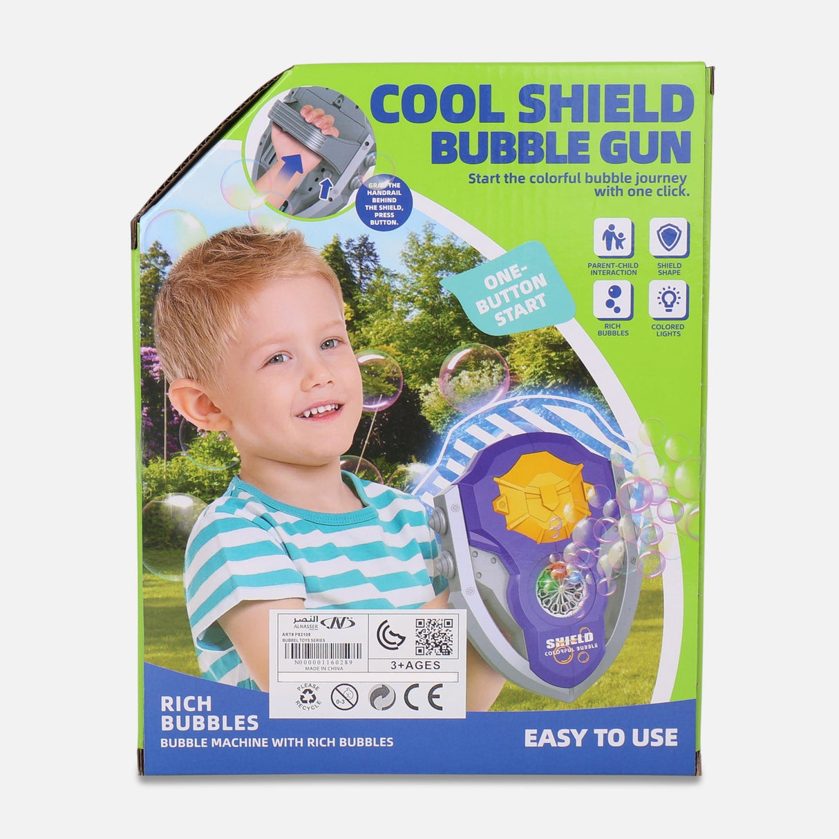 10 HOLE SHIELD BUBBLE GUN TOY