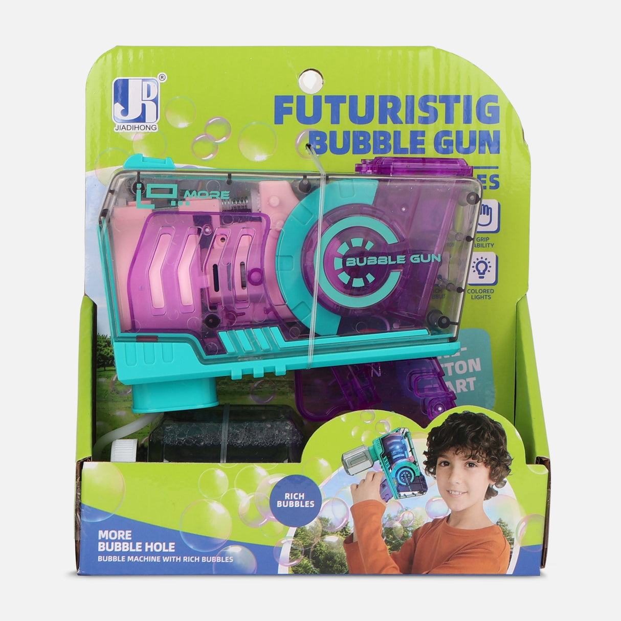 6 HOLES TRANSPARENT BUBBLE GUN TOY