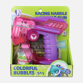 10 HOLE TRANSPARENT RACING HANDLE BUBBLE GUN TOY
