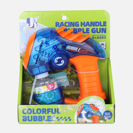 10 HOLE TRANSPARENT RACING HANDLE BUBBLE GUN TOY