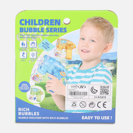 8 HOLES B/O TRANSPARENT BUBBLE GUN TOY