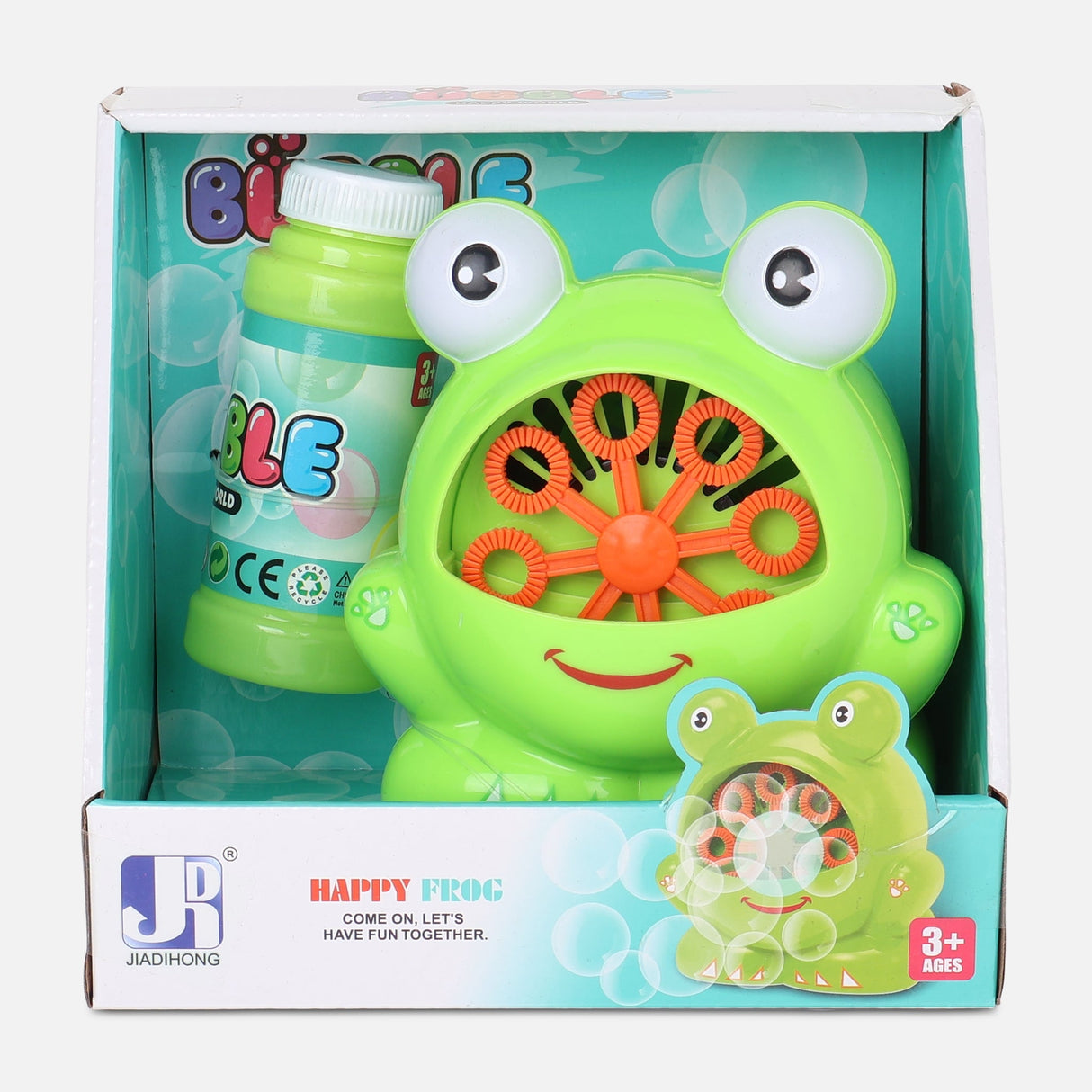 B/O FROG BUBBLE TOY