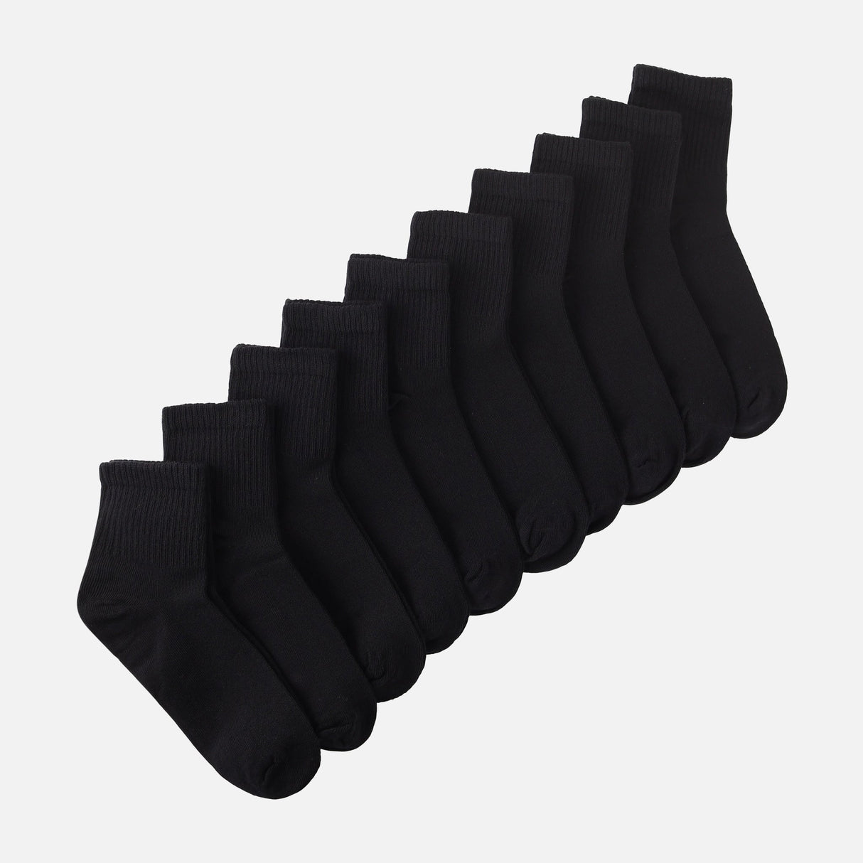 LADIES QUARTER SOCKS 10 PAIRS