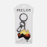 Melon Aus Map Keychain