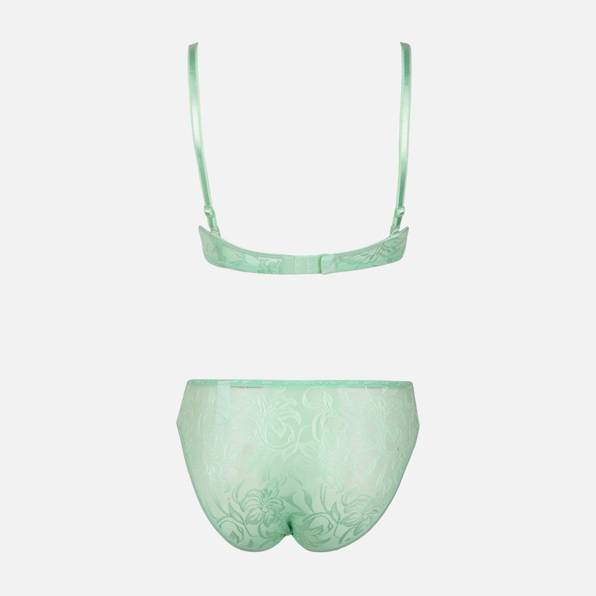 Jacquard Padded Bra & Panty Set Cup B