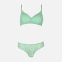 Jacquard Padded Bra & Panty Set Cup C