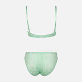 Jacquard Padded Bra & Panty Set Cup C