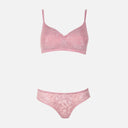 Jacquard Padded Bra & Panty Set Cup C