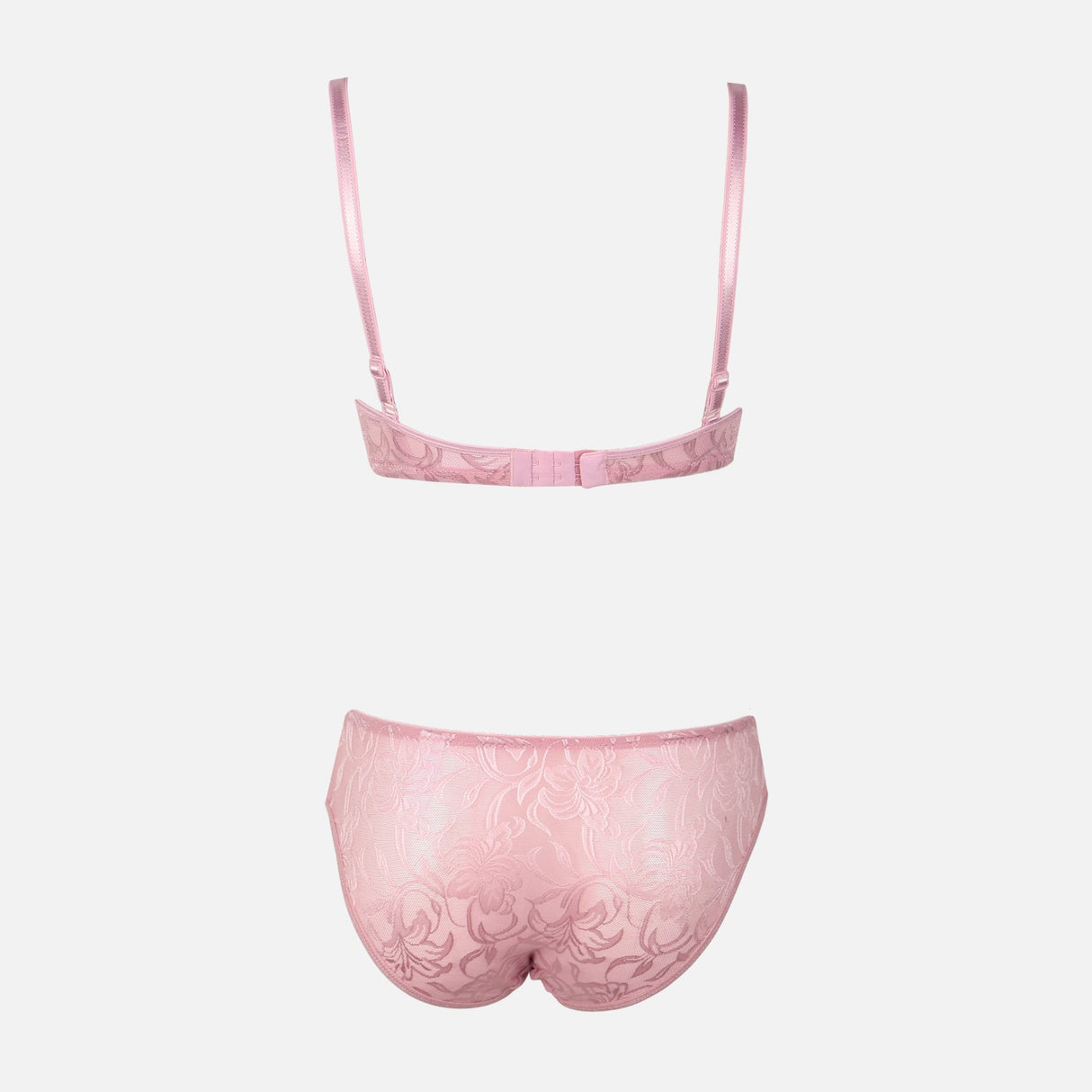 Jacquard Padded Bra & Panty Set Cup C