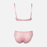 Jacquard Padded Bra & Panty Set Cup C