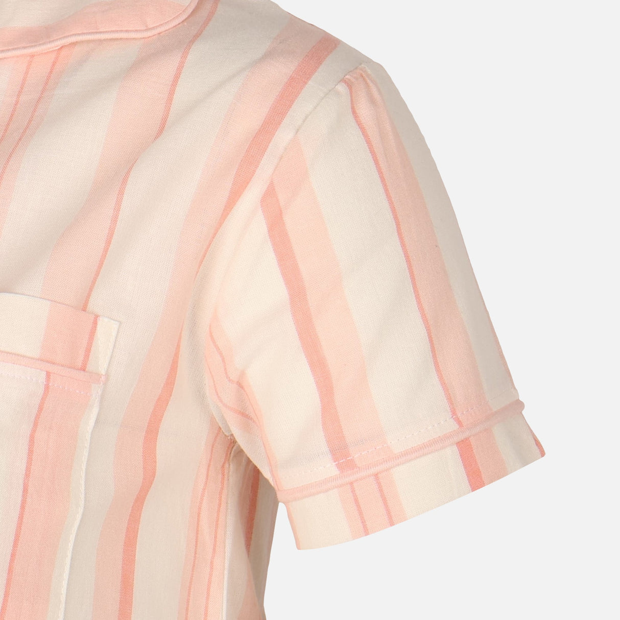 Womens Striped Pyjama Set Short Sleeve Top And Pant