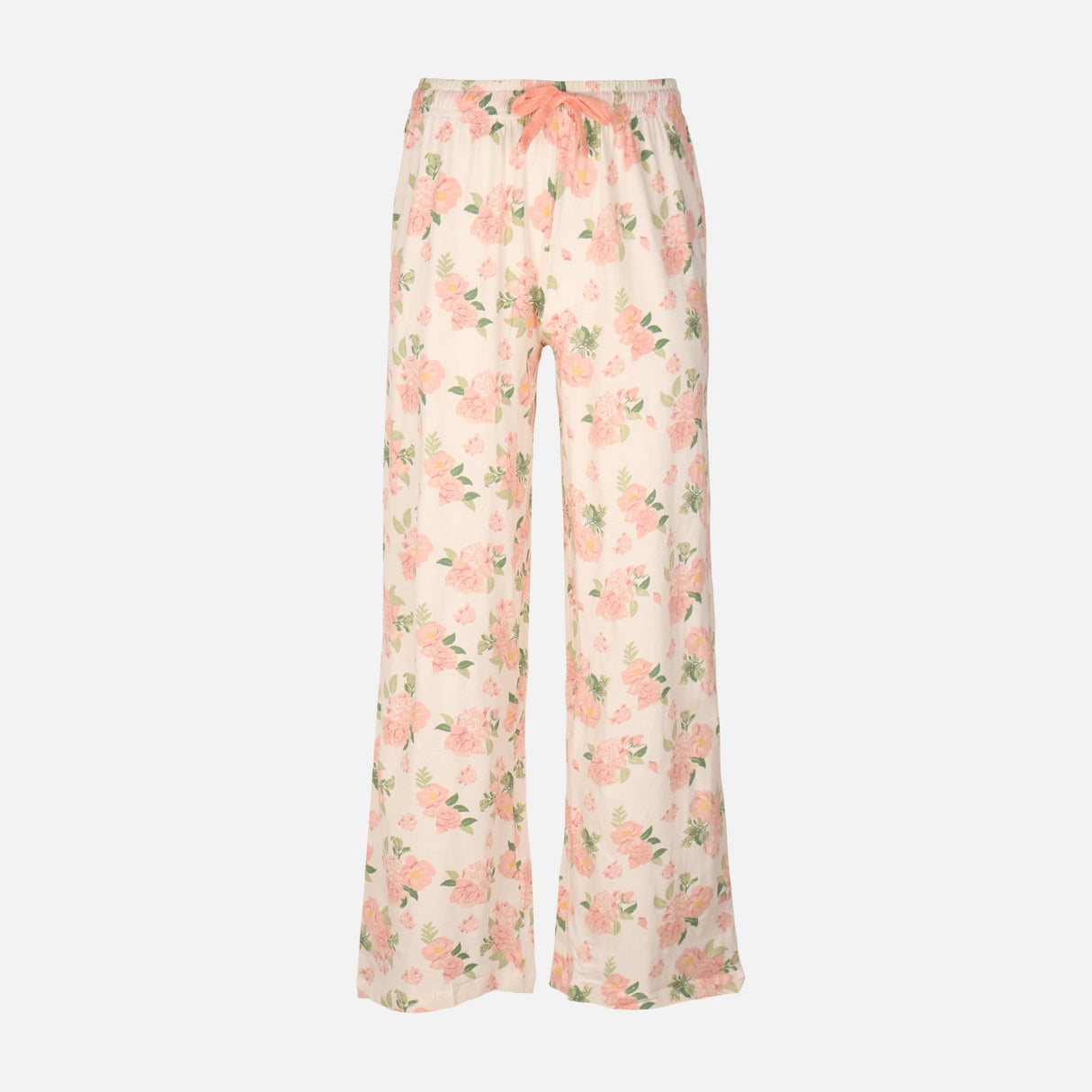 Womens Pyjama Set Short Sleeve Top And Wide Leg Pant