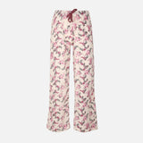 Womens Pyjama Set Short Sleeve Top And Wide Leg Pant