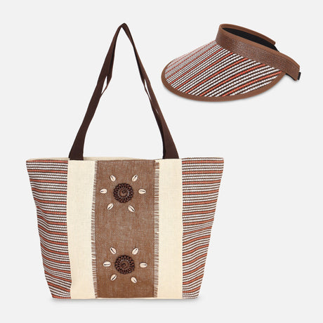 Ladies Beach Bag And Hat Set
