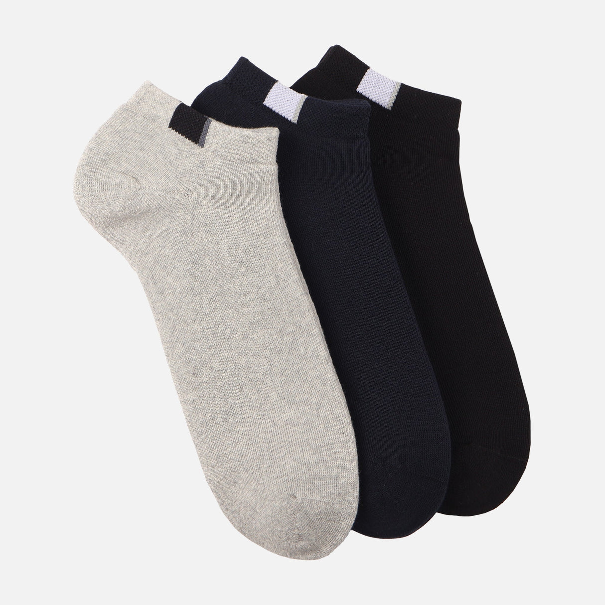 Men Casual Full Terry Ankle Socks 3 Pairs