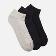 Men Basic Half Terry Low Crew Socks 3 Pairs