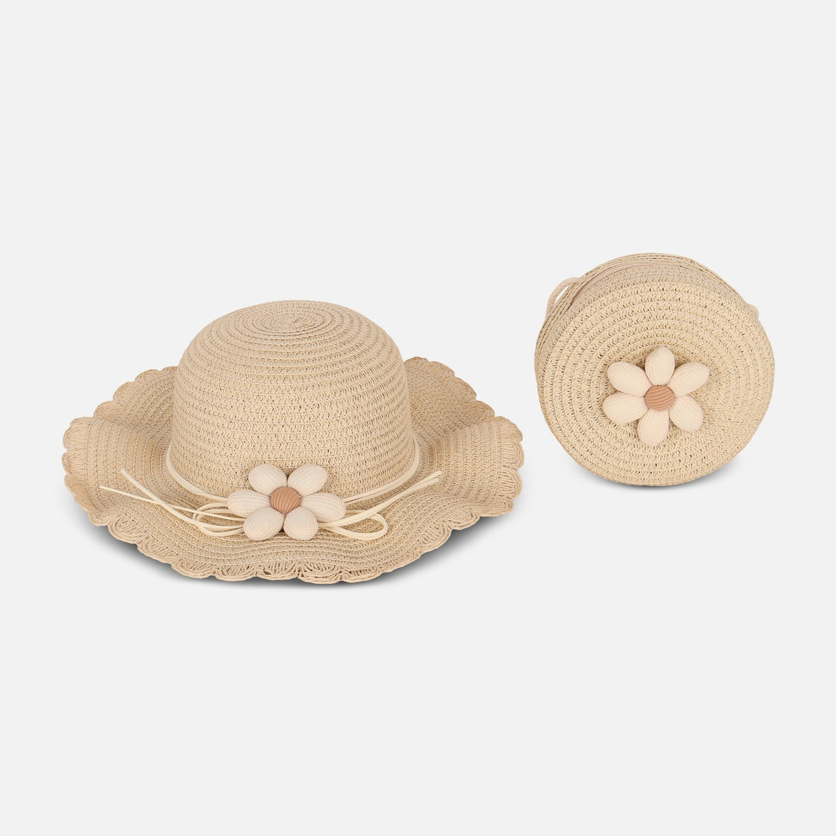 Girls Fashion Beach Hat & Bag Set