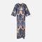 Ladies Printed Maxi Gown Short Sleeve