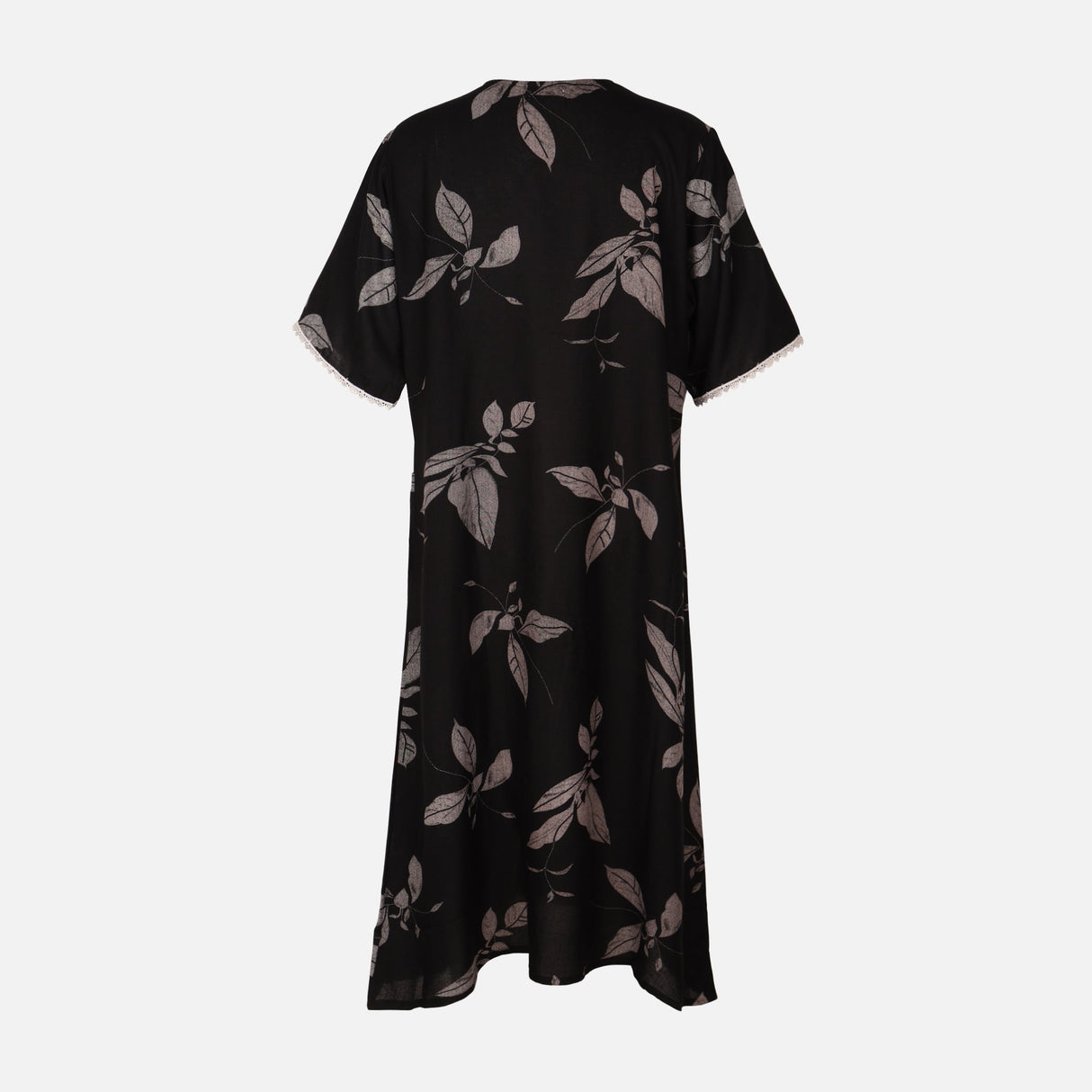 Women Alpine Pocket Midi Gown Short Sleeve Dress