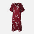 Women Alpine Pocket Midi Gown Short Sleeve Dress