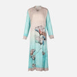 Ladies Rayon Printed Maxi Gown Long Sleeve