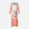 Ladies Rayon Printed Maxi Gown Long Sleeve