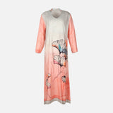 Ladies Rayon Printed Maxi Gown Long Sleeve