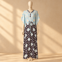 Ladies Digital Print Farasha Maxi Dress