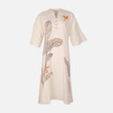 Women Flex Printed Midi Gown Short Sleeve Dress