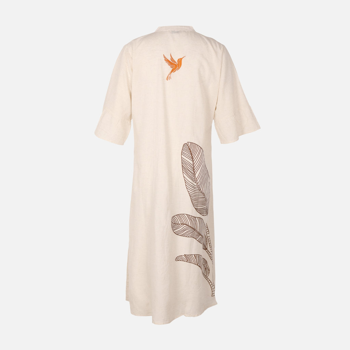 Women Flex Printed Midi Gown Short Sleeve Dress