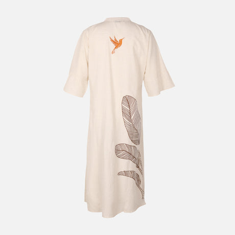 Women Flex Printed Midi Gown Short Sleeve Dress