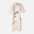 Women Flex Printed Midi Gown Short Sleeve Dress