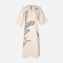 Women Flex Printed Midi Gown Short Sleeve Dress