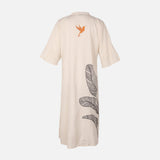 Women Flex Printed Midi Gown Short Sleeve Dress