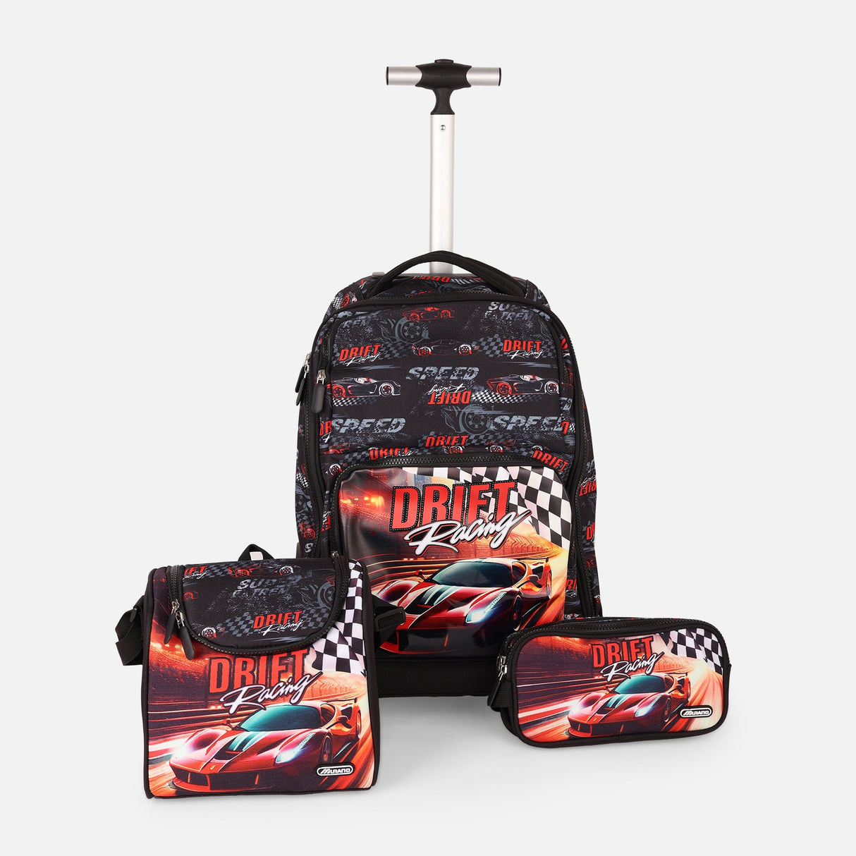 3 Pieces School Set – Trolley Backpack, Lunch Bag & Pencil Case