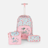 3 Pieces School Set – Trolley Backpack, Lunch Bag & Pencil Case