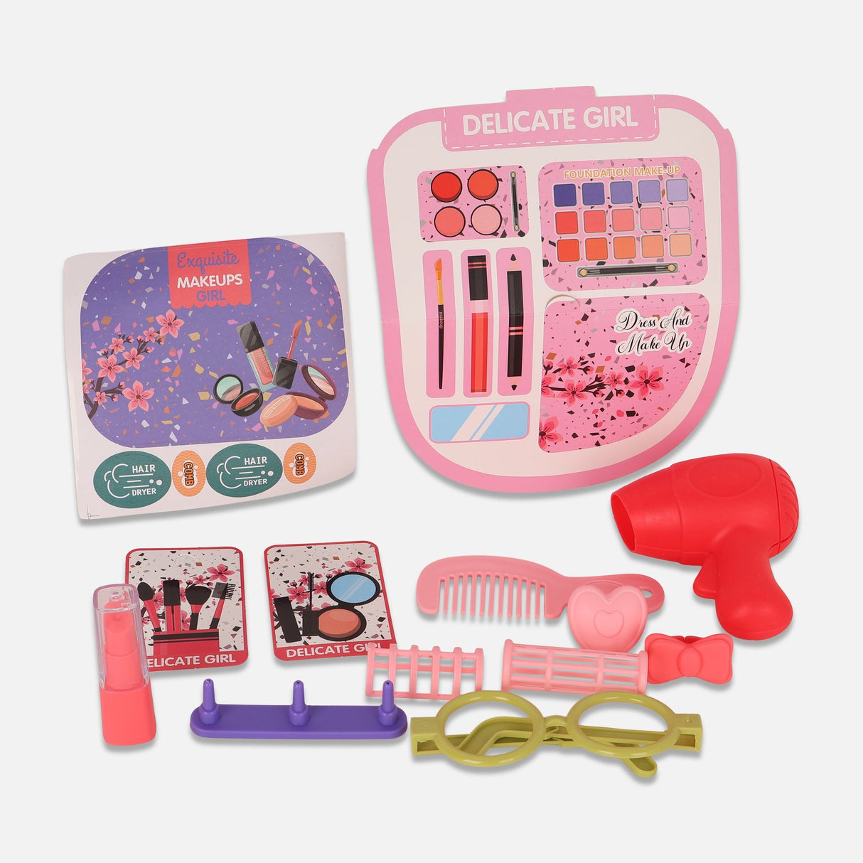 Kids Dressing And Beauty Playset 13 Pcs