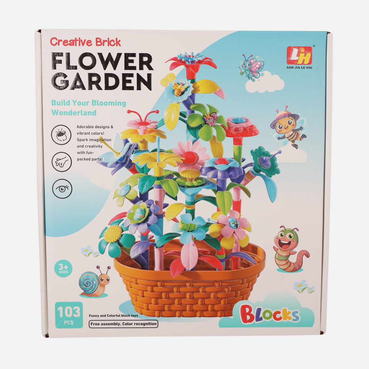 103-Piece Flower Building Blocks Set